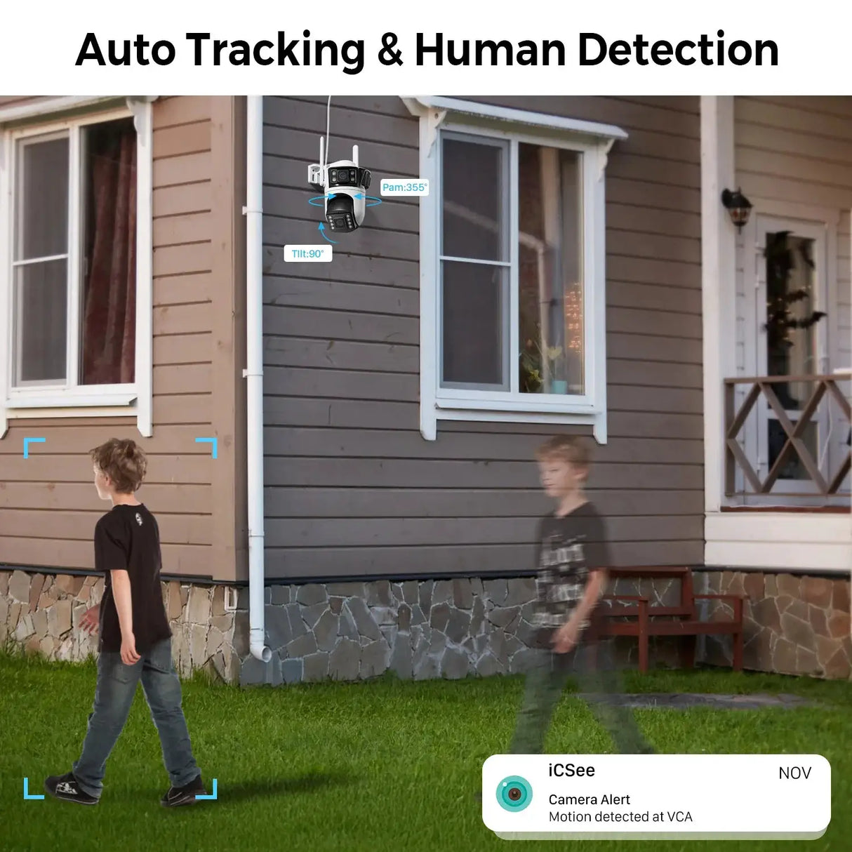 BESDER 6K 12MP Outdoor IP Camera - Three Lens AI Human Detection Waterproof - stepyours.com