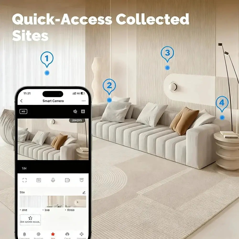 WIFI Tuya Indoor 5MP Camera - 360 Degree PTZ With 4x Zoom And Two Way Audio - stepyours.com