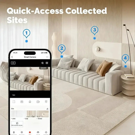 WIFI Tuya Indoor 5MP Camera - 360 Degree PTZ With 4x Zoom And Two Way Audio - stepyours.com