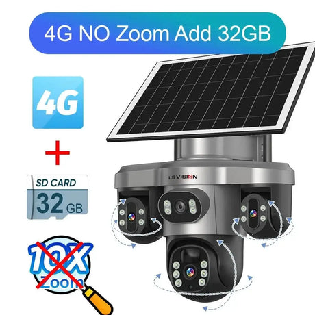 LS Vision 20MP Solar WiFi Surveillance Camera V380 Pro 10X Optical Zoom Outdoor - stepyours.com