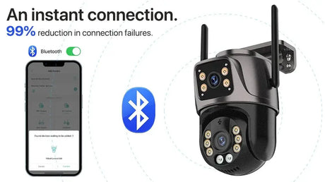 4K 8MP HD WiFi PTZ Camera Outdoor Dual Lens AI Tracking - ESCAPION