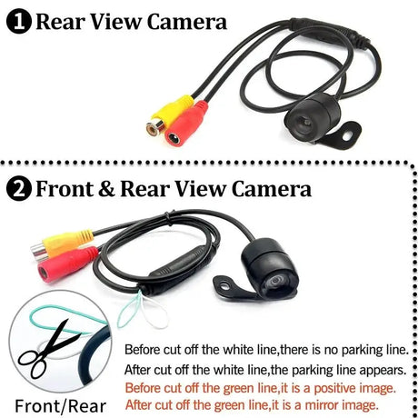 Hippcron Front And Rear Reverse Camera Night Vision Waterproof Distance Scale - stepyours.com