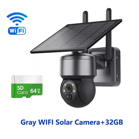 Shiwojia Wifi Wireless PTZ Solar Camera 4G SIM Outdoor 4MP