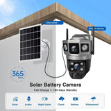 Solar Powered Dual Lens WiFi CCTV Camera With 12MP 10X Zoom PTZ IP66 Outdoor - stepyours.com