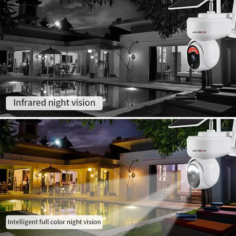 Solar Wireless Security Camera Weatherproof Motion Detection