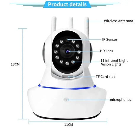 Susikum 1080P WiFi IP Camera With Two Way Audio Pan Tilt RJ45 Port - stepyours.com