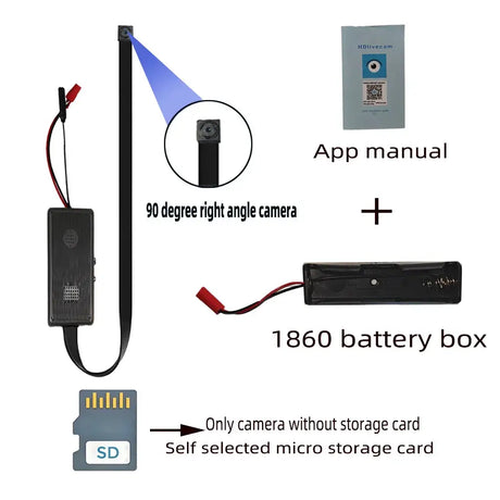 4KFHD, WIFI Miniature Camera, Supports APP Remote Viewing, Motion Detection, Loop Storage, Portable 1080P Small Camera
