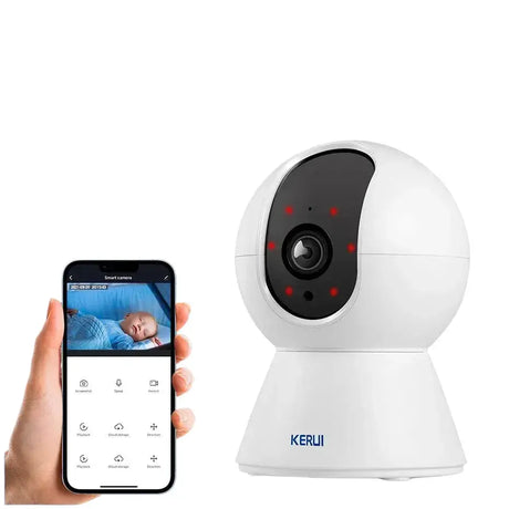 Kerui 5MP Tuya Smart Mini WiFi IP Camera Indoor Security - AI Humanoid Detection - stepyours.com