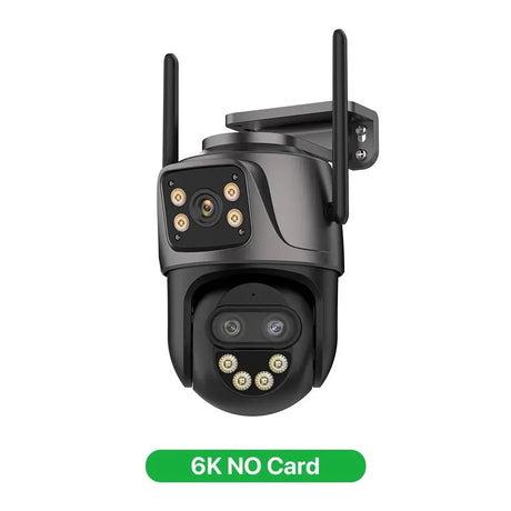 6K 9MP Outdoor Tri - Lens WiFi IP Camera - Auto Tracking And Dual Screen - stepyours.com