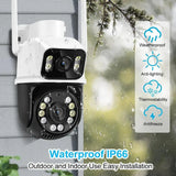 Advanced Dual Lens Outdoor Security Camera Dual Screens