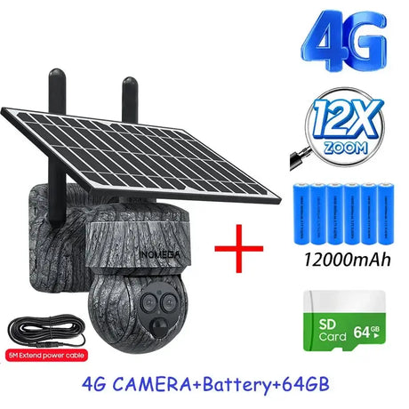 INQMEGA 8MP 4G SIM Card WiFi Solar Camera Outdoor Security