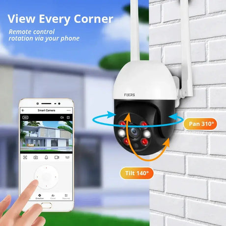 Fuers 8MP 4K IP Camera Outdoor Home Security Auto Tracking AI Human Detection WIFI CCTV Surveillance Camera Work With Tuya Smart by stepyours.com