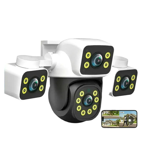 Tuya Smart 15MP 3 Lens AI Outdoor CCTV With Auto Tracking And WiFi Alarm - stepyours.com
