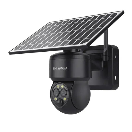 Shiwojia 4G Sim Solar Camera With WiFi 6W Dual Lens 12X Zoom