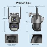 Abuntu 15MP 8K PTZ WiFi Outdoor Camera - 10X Zoom AI Human Detection - stepyours.com