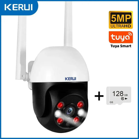 KERUI Outdoor PTZ WiFi Security Camera - 8MP UHD Tuya AI Detection Hooks - stepyours.com