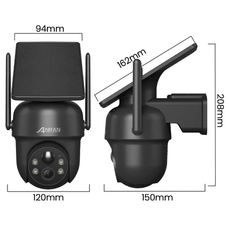 ANRAN Solar Camera Q4 3MP 5MP Outdoor Wireless Battery Security With Solar Power - stepyours.com