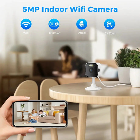 BESDER 5MP Indoor Cube Camera - AI Human Detection And Two - Way Audio - stepyours.com