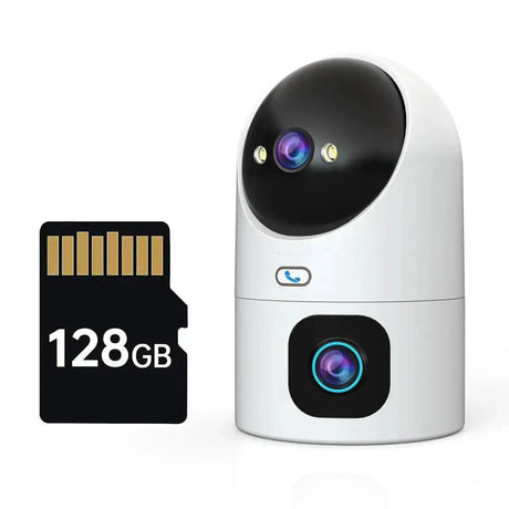 4K Dual Lens Security Camera Night Vision Tracking System
