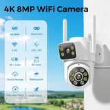 BESDER 8MP WiFi PTZ Outdoor Camera - With AI Human Detection Dual Screens - stepyours.com