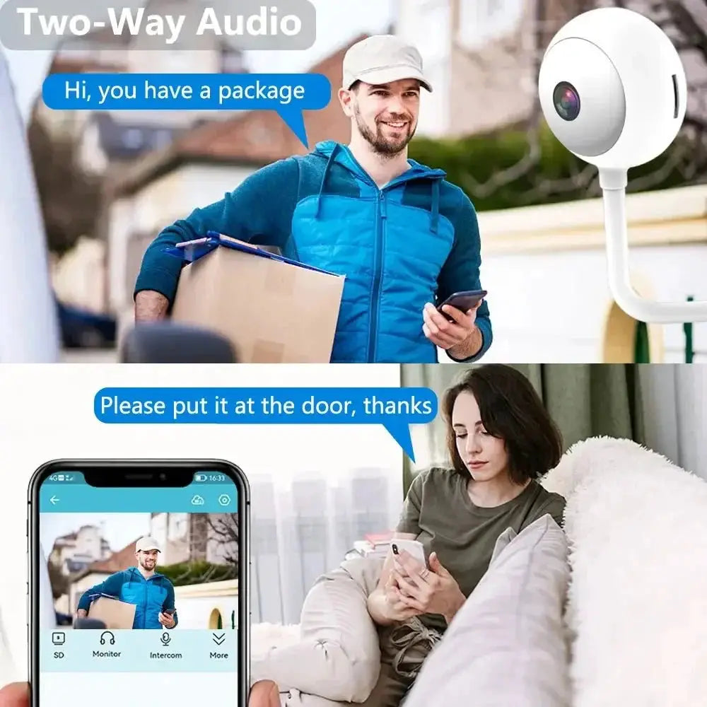 Overscam 5MP Mini WiFi Camera - AI Auto - Tracking Indoor Outdoor Surveillance - stepyours.com