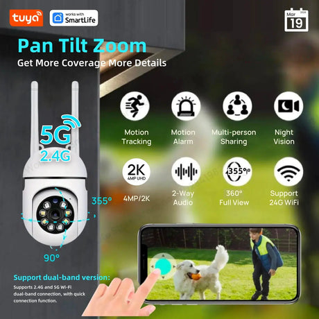 Tuya 4MP Indoor WiFi Camera Two Way Audio and Motion Alerts Plus - stepyours.com