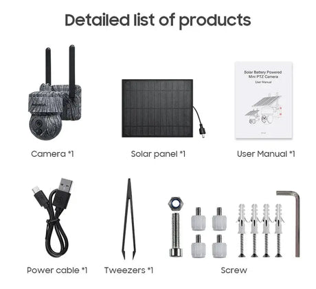 INQMEGA Solar Powered PTZ Camera 5MP 4MP WiFi 4G CCTV With Two Way Audio - stepyours.com