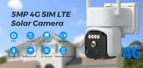 BESDER O - Kam Pro - Dual Screen 4K Outdoor PTZ WiFi Camera With Human Detection - stepyours.com
