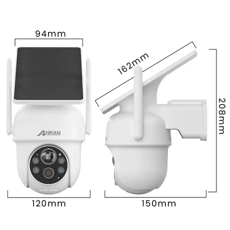 ANRAN Solar Camera Q4 3MP 5MP Outdoor Wireless Battery Security With Solar Power - stepyours.com
