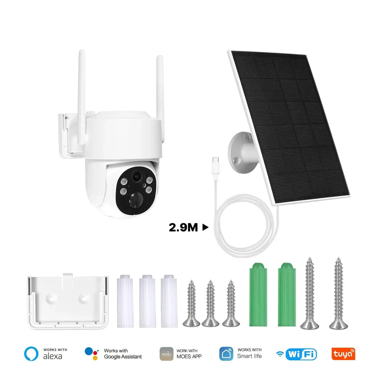 MOES Tuya 4G WiFi 4MP Solar Outdoor Security Camera With Full Color Night Vision - stepyours.com