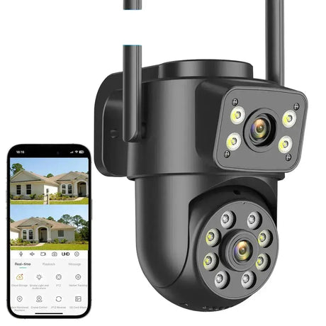 ANBIUX 8MP Dual Lens WiFi Camera - AI Human Detection Outdoor PTZ Security - stepyours.com