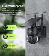 SHIWOJIA Mini Solar Camera 4G Wifi PTZ 3MP 4X Zoom - ESCAPION