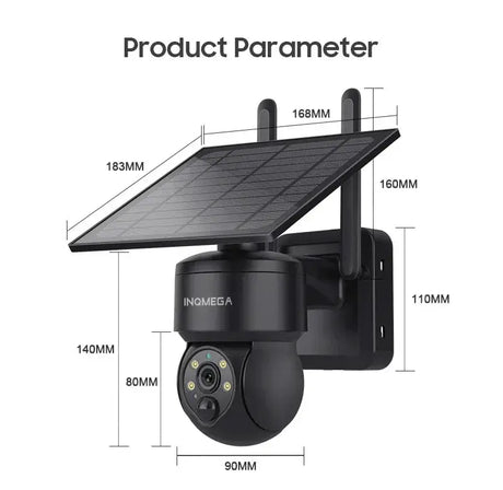 Tuya 3MP Solar Camera Outdoor WiFi Alexa 4G LTE SIM Light