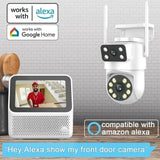 Sherway 4K 8MP Tuya Dual - Lens Outdoor PTZ Camera - AI Tracking and Smart Home - stepyours.com