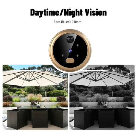2.8" LCD Screen IR Night vison PIR Motion Detection Digital Electronic Viewer Bell Door Peephole HD Camera Photo Video Recording by stepyours.com