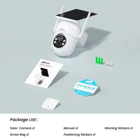 ANRAN Solar Camera Q4 3MP 5MP Outdoor Wireless Battery Security With Solar Power - stepyours.com