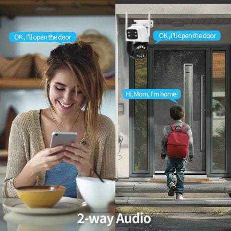 ASECAM 12MP 6K WiFi Outdoor Camera - AI Tracking, 8X Zoom, Dual Screen - stepyours.com
