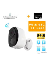 NOCCLIL Wireless Outdoor Security Camera 2K Battery Powered IP66 Weatherproof - stepyours.com