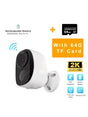 NOCCLIL Wireless Outdoor Security Camera 2K Battery Powered IP66 Weatherproof - stepyours.com