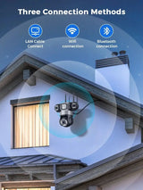 12MP Outdoor WiFi PTZ Camera With 6K HD Triple Lens Waterproof - stepyours.com