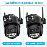 Outdoor WiFi PTZ Camera 8x Optical Zoom Three Lens Dual Screen CCTV IP - stepyours.com