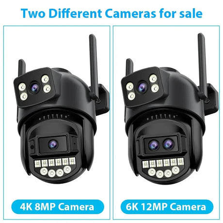 Outdoor WiFi PTZ Camera 8x Optical Zoom Three Lens Dual Screen CCTV IP - stepyours.com