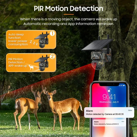 INQMEGA 5MP 4G Solar Security Camera IP66 Waterproof WiFi