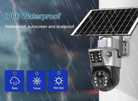 V380 Pro Solar Security Camera - Dual Lenses 8MP 4K PIR Night Vision Outdoor - stepyours.com