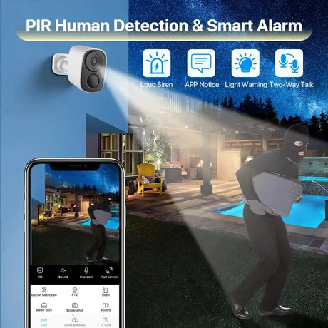 Vstarcam CB54 TZ 2K Solar Wireless Battery Security Camera With PIR Motion Alarm - stepyours.com