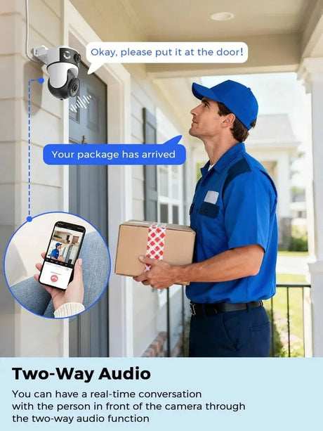 O - KAM 10MP Dual Lens PTZ WiFi Camera - AI Humanoid Detection and Auto Tracking - stepyours.com