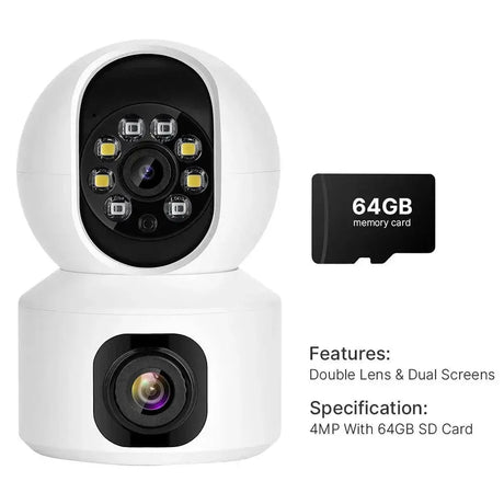 2K 4MP WiFi PTZ Security Camera With AI Tracking Features