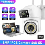 2.4G And 5G PTZ WiFi Camera Dual Lens For Home Security