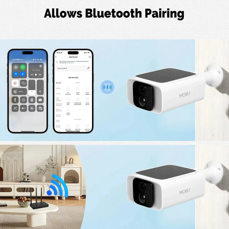 MOES Solar Powered WiFi Security Camera 4MP IP65 Waterproof Alexa Google Home - stepyours.com