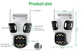 WONSDAR Three Lens Three Screen IP Camera - AI Auto Tracking For Total Security - stepyours.com